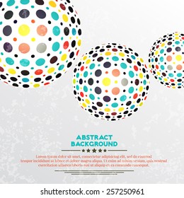 Abstract Background With Multicolor Balls