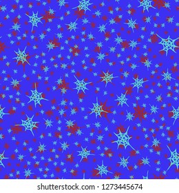 Abstract background multicolor cobweb grid seamless pattern.