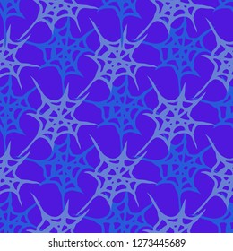 Abstract background multicolor cobweb grid seamless pattern.