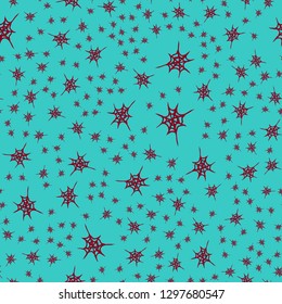 Abstract background multicolor cobweb grid seamless pattern.