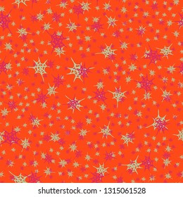 Abstract background multicolor cobweb grid seamless pattern.