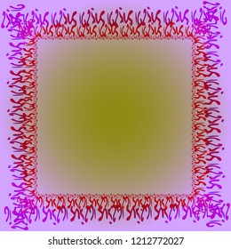 Abstract background multicolor cube chaos frame.