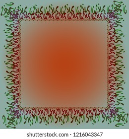 Abstract background multicolor cube chaos frame.