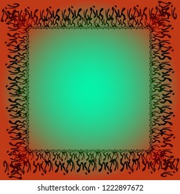 Abstract background multicolor cube chaos frame.
