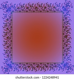 Abstract background multicolor cube chaos frame.