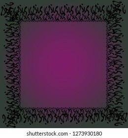 Abstract background multicolor cube chaos frame.
