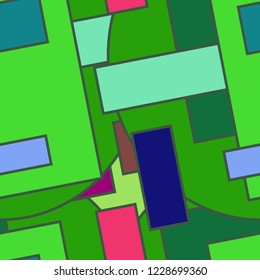 Abstract background multicolor cube geometric seamless pattern.