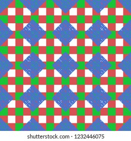 Abstract background multicolor cube geometric pattern seamless.