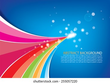 Abstract background with Multicolor curve design