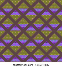 Abstract background multicolor geometric grid seamless cube.