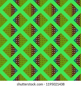 Abstract background multicolor geometric grid seamless cube.