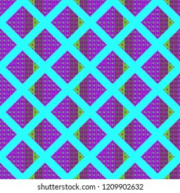 Abstract background multicolor geometric grid seamless cube.