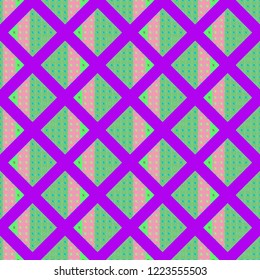 Abstract background multicolor geometric grid seamless cube.
