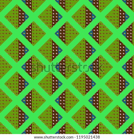 Abstract background multicolor geometric grid seamless cube.