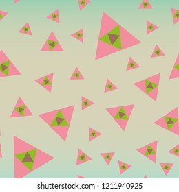 Abstract background multicolor geometric pattern seamless triangle.