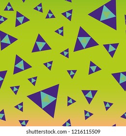 Abstract background multicolor geometric pattern seamless triangle.