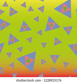 Abstract background multicolor geometric pattern seamless triangle.