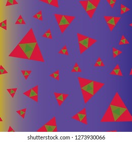 Abstract background multicolor geometric pattern seamless triangle.