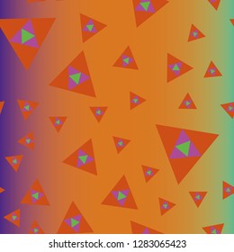 Abstract background multicolor geometric pattern seamless triangle.