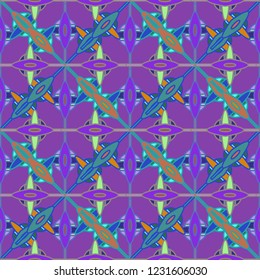 Abstract background multicolor geometric seamless pattern.
