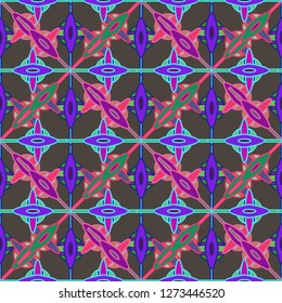 Abstract background multicolor geometric seamless pattern.