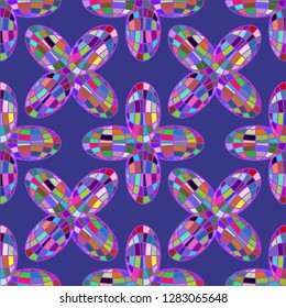 Abstract background multicolor globe seamless pattern.
