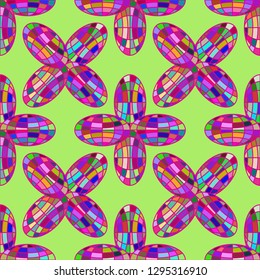Abstract background multicolor globe seamless pattern.