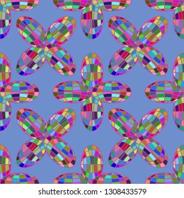 Abstract background multicolor globe seamless pattern.