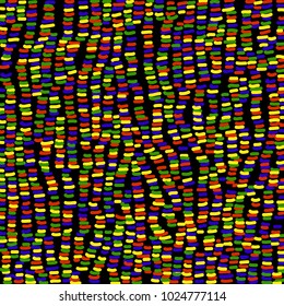 Abstract background with multicolor paint stains on black background