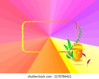 Abstract background multicolor radiation rainbow rays spectrum greeting card wallpaper frame template vector illustration