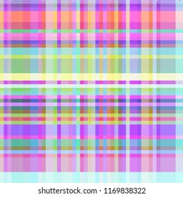 Abstract background multicolor rainbow geometric grid striped seamless.