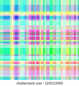 Abstract background multicolor rainbow geometric grid striped seamless.