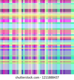 Abstract background multicolor rainbow geometric grid striped seamless.