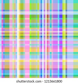 Abstract background multicolor rainbow geometric grid striped seamless.