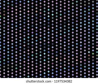 Abstract background with multicolor stars. Halftone effect. Design element for posters, business cards, presentations layouts, showcases. Vector illustration