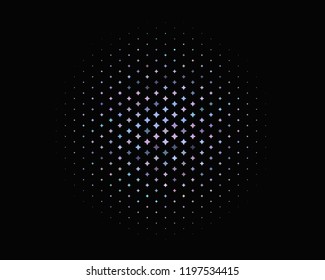 Abstract background with multicolor stars. Halftone effect. Design element for posters, business cards, presentations layouts, showcases. Vector illustration