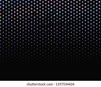 Abstract background with multicolor stars. Halftone effect. Design element for posters, business cards, presentations layouts, showcases. Vector illustration