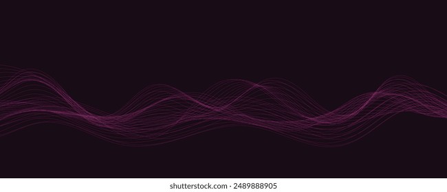 Abstract background with multicolor wave lines