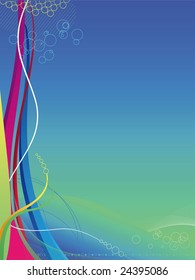 Abstract background - multicolor waves and lines