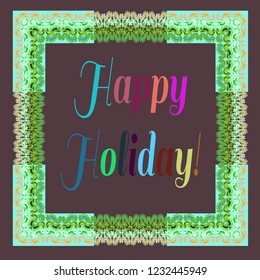 Abstract background multicolor weave cube frame.