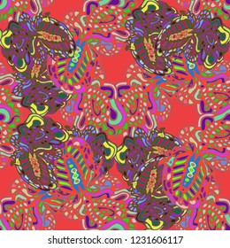 Abstract background multicolor weave seamless pattern.
