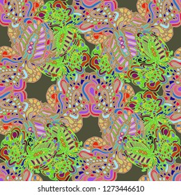 Abstract background multicolor weave seamless pattern.