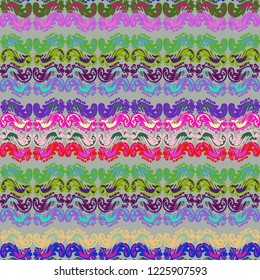 Abstract background multicolor weave striped seamless pattern.