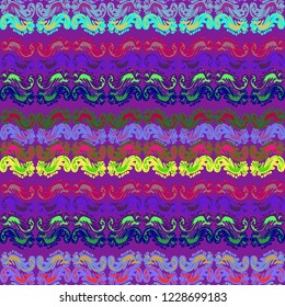 Abstract background multicolor weave striped seamless pattern.