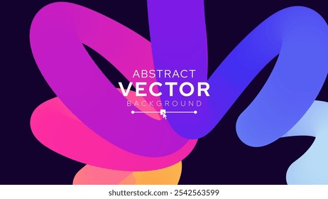 Fondo Abstractas con línea de cinta 3D multicolor. Diseño creativo de forma geométrica ondulada para póster, Anuncio, presentación, volante, folleto. Ilustración vectorial de Arte Dinámico.