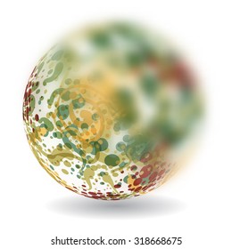 Abstract background with multi-colored ball out of focus