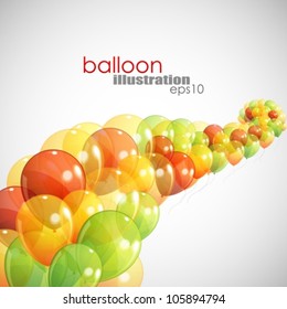 abstract background with multicolored balloons