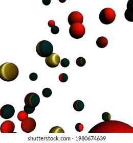 Abstract background with multicolored balls 