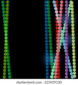 Abstract background with multicolored beads