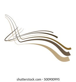 Abstract background with multicolored bent lines. Vector illustration